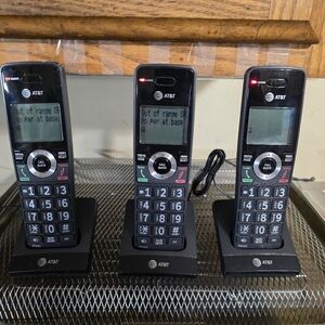 3 Replacement AT&T Cordless Handsets with Charging Cradles Model CL82419
